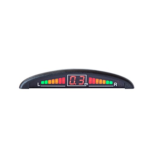 VSG® Premium Einparkhilfe Kombi-Set für vorne&hinten mit Farb-Display und eingebauten Pieper in schwarz